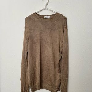 Vintage 1980’s Valentino Studio 100% Silk Knitted Gold Sweater, Luxury Designer